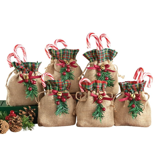 Christmas Party Favor Bags Jingle Bells Treat Bags 20 Pack